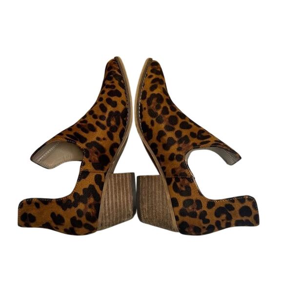 Arider Girl Leopard Print Cutout Ankle Booties Women's 6.5 Slip On Boot - Picture 2 of 8